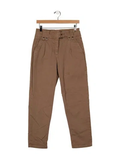 Pre-owned Sézane Straight Leg Pants In Brown/neutrals
