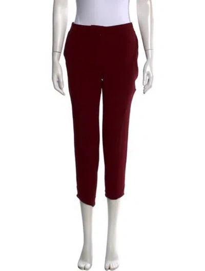 Pre-owned Sézane Straight Leg Pants In Burgundy