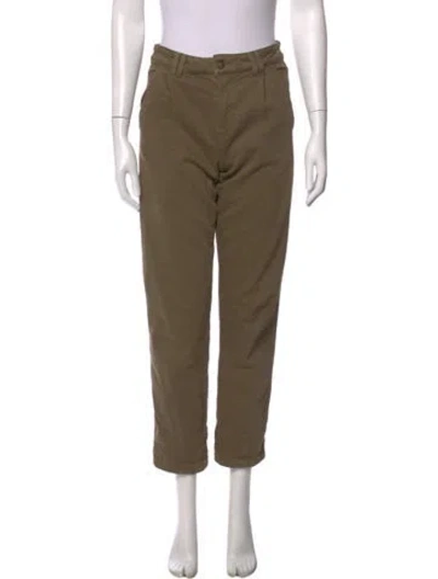 Pre-owned Sézane Straight Leg Pants In Green