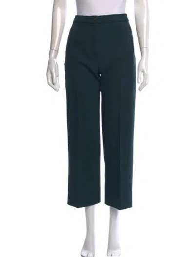 Pre-owned Sézane Straight Leg Pants In Green