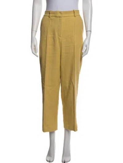 Pre-owned Sézane Straight Leg Pants In Yellow
