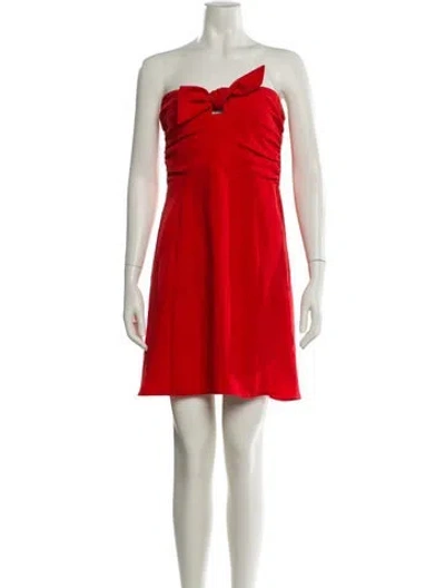 Pre-owned Sézane Strapless Mini Dress In Red