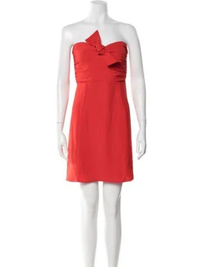 Pre-owned Sézane Strapless Mini Dress In Red