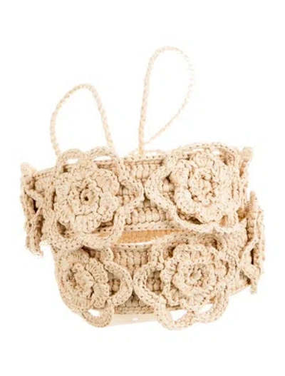 Pre-owned Sézane Straw Belt In Neutral