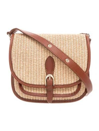 Pre-owned Sézane Straw Crossbody Bag In Neutral