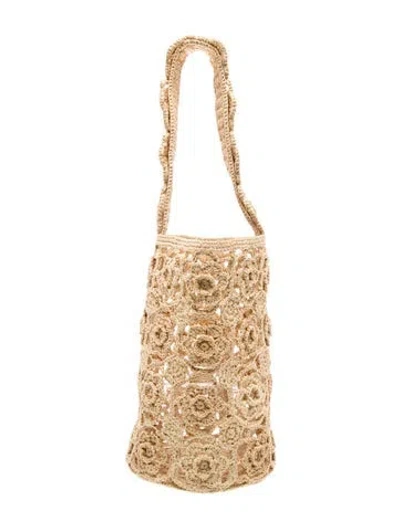 Pre-owned Sézane Straw Shoulder Bag In Neutrals