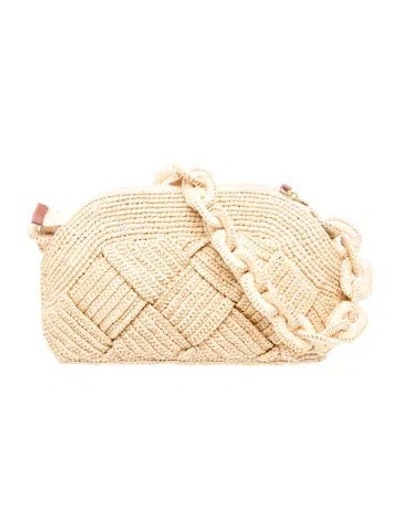 Pre-owned Sézane Straw Shoulder Bag In Neutrals