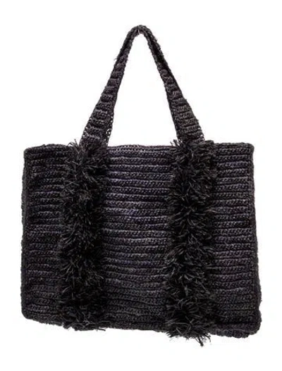 Pre-owned Sézane Straw Tote In Blue
