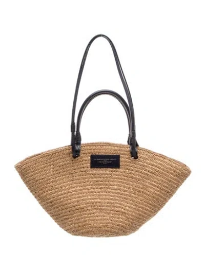 Pre-owned Sézane Straw Tote In Brown/neutrals