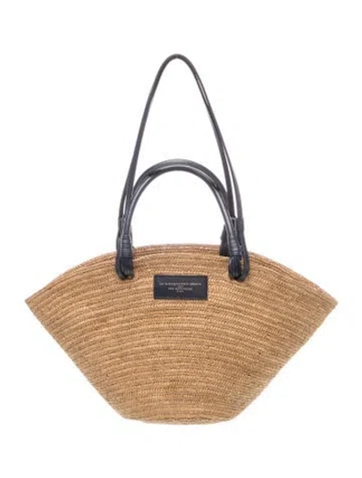 Pre-owned Sézane Straw Tote In Neutrals