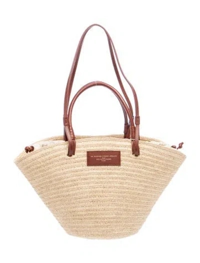 Pre-owned Sézane Straw Tote In Neutrals