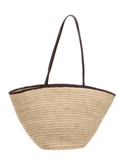 Pre-owned Sézane Straw Tote In Neutrals