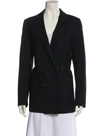 Pre-owned Sézane Striped Blazer In Black