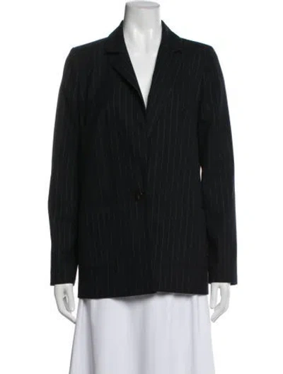 Pre-owned Sézane Striped Blazer In Black