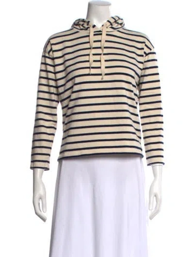 Pre-owned Sézane Striped Crew Neck Hoodie