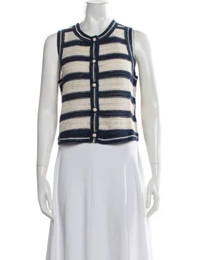 Pre-owned Sézane Striped Crew Neck Sweater In Multi