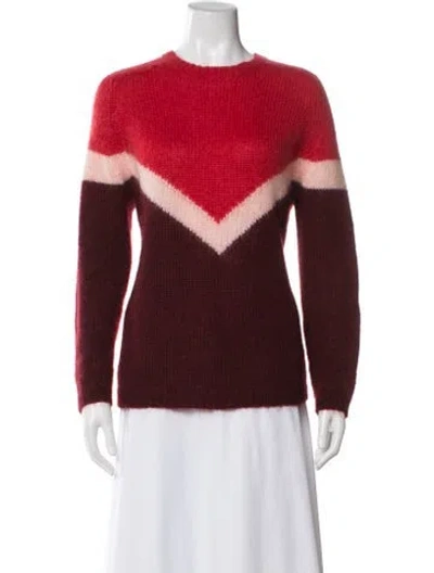 Pre-owned Sézane Striped Crew Neck Sweater In Pink