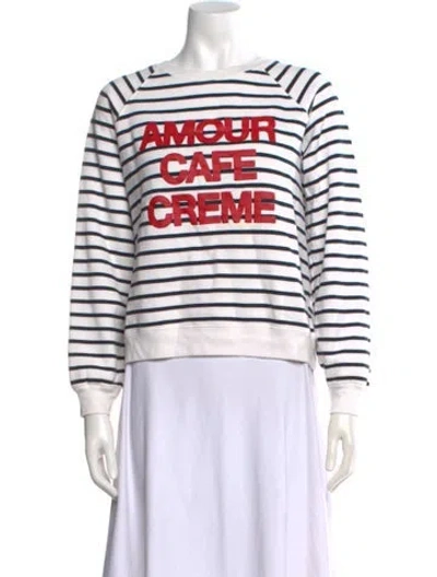 Pre-owned Sézane Striped Crew Neck Sweatshirt In Multi