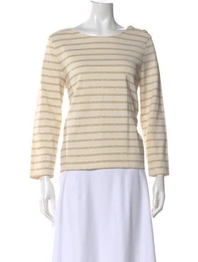 Pre-owned Sézane Striped Crew Neck Top