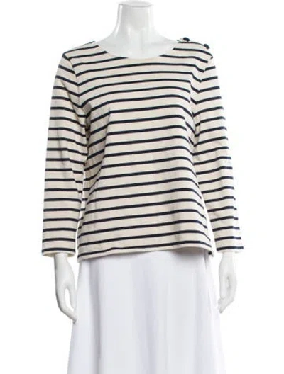 Pre-owned Sézane Striped Crew Neck Top