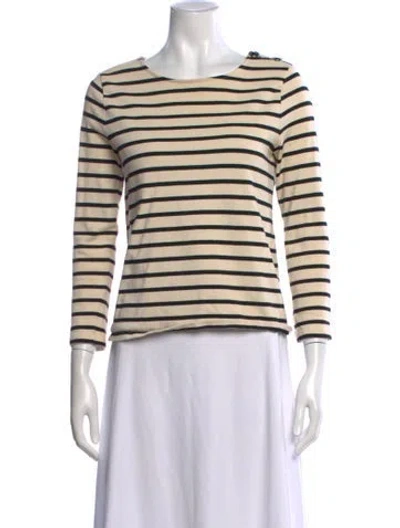Pre-owned Sézane Striped Crew Neck Top