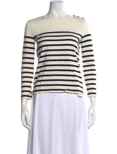 Pre-owned Sézane Striped Crew Neck Top