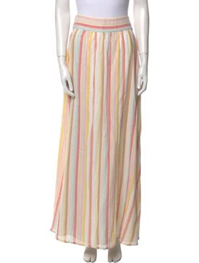 Pre-owned Sézane Striped Long Skirt W/ Tags In Neutral