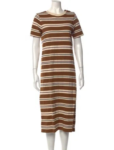 Pre-owned Sézane Striped Midi Length Dress In Multicolor
