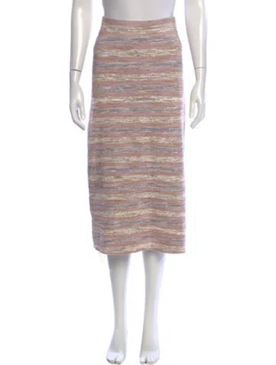 Pre-owned Sézane Striped Midi Length Skirt In Blue