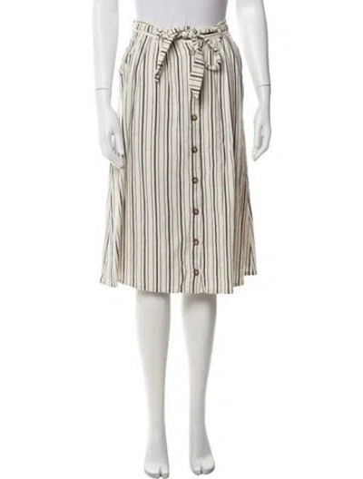 Pre-owned Sézane Striped Midi Length Skirt In Neutral