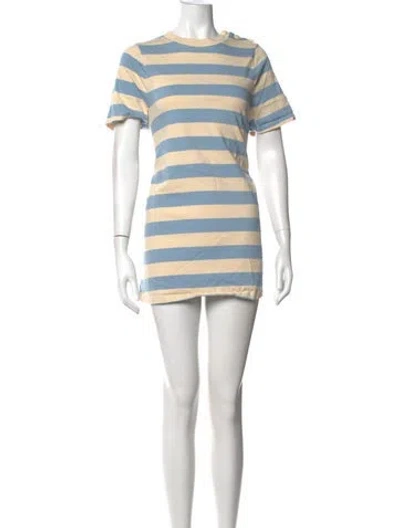 Pre-owned Sézane Striped Mini Dress In Blue/neutrals