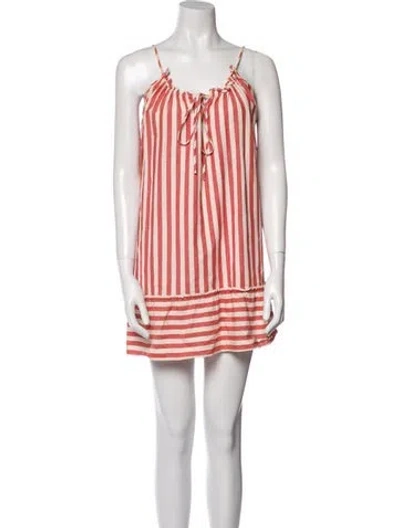 Pre-owned Sézane Striped Mini Dress In Pink