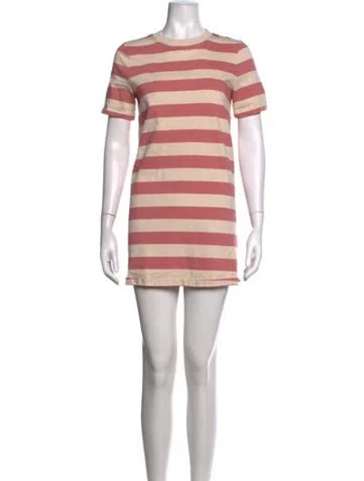 Pre-owned Sézane Striped Mini Dress In Pink