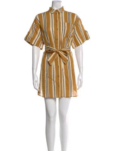Pre-owned Sézane Striped Mini Dress W/ Tags In Neutral