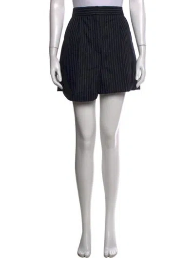 Pre-owned Sézane Striped Mini Shorts In Black