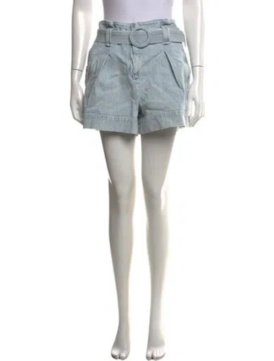 Pre-owned Sézane Striped Mini Shorts In Blue