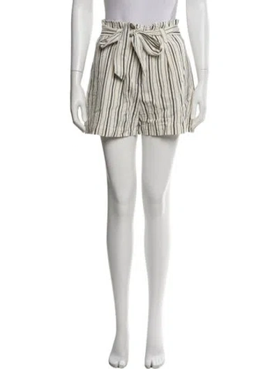 Pre-owned Sézane Striped Mini Shorts In Gray