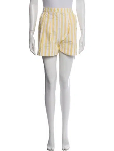 Pre-owned Sézane Striped Mini Shorts In Neutral