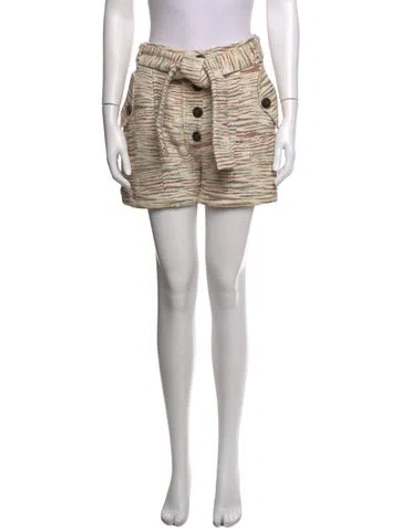 Pre-owned Sézane Striped Mini Shorts In Neutrals