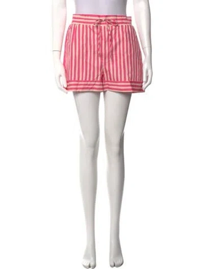 Pre-owned Sézane Striped Mini Shorts In Pink