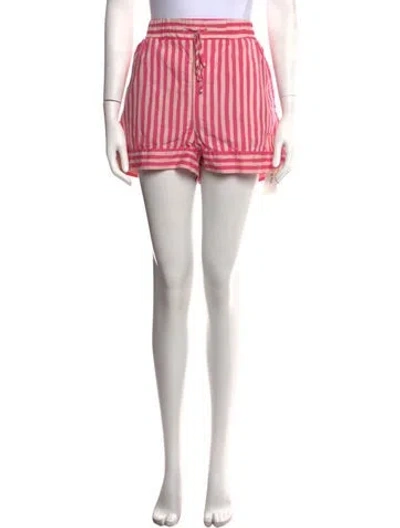 Pre-owned Sézane Striped Mini Shorts In Pink