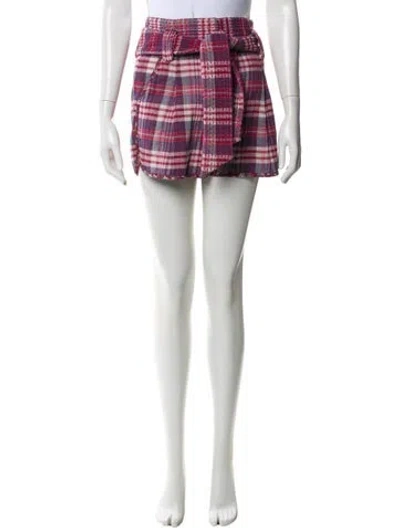 Pre-owned Sézane Striped Mini Shorts In Purple