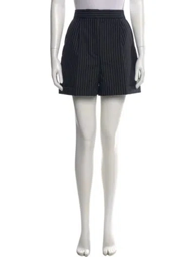 Pre-owned Sézane Striped Mini Shorts W/ Tags In Black