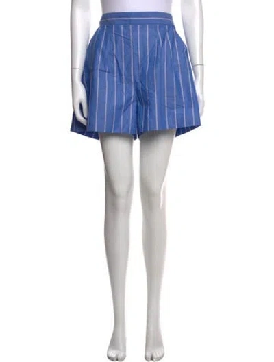 Pre-owned Sézane Striped Mini Shorts W/ Tags In Blue