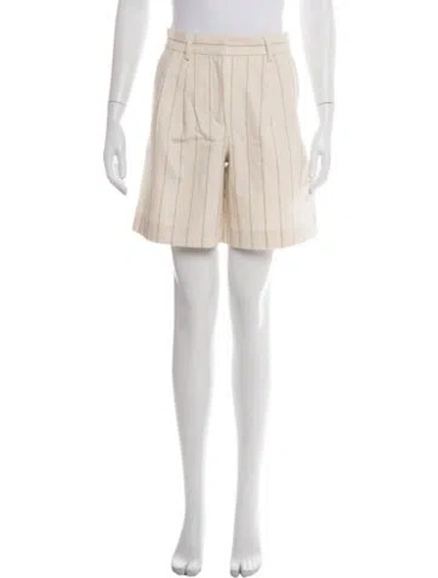 Pre-owned Sézane Striped Mini Shorts W/ Tags In Neutrals