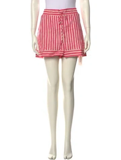 Pre-owned Sézane Striped Mini Shorts W/ Tags In Pink