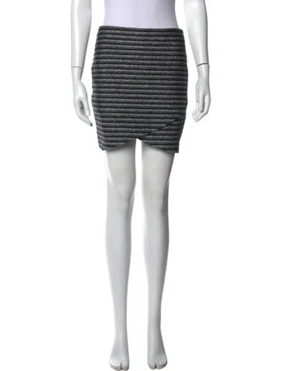Pre-owned Sézane Striped Mini Skirt In Black