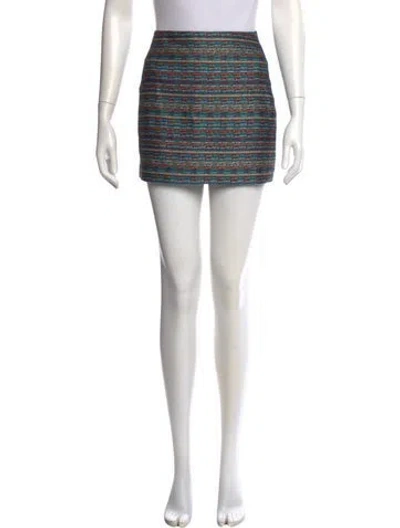 Pre-owned Sézane Striped Mini Skirt In Blue