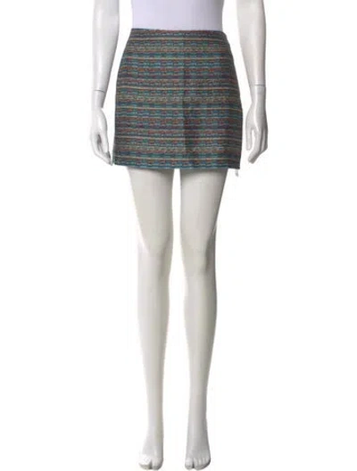 Pre-owned Sézane Striped Mini Skirt W/ Tags In Blue