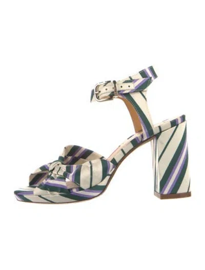 Pre-owned Sézane Striped Pumps In Blue